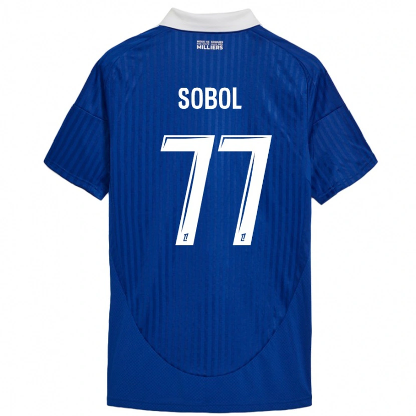 Danxen Kid Eduard Sobol #77 Blue White Home Jersey 2024/25 T-Shirt