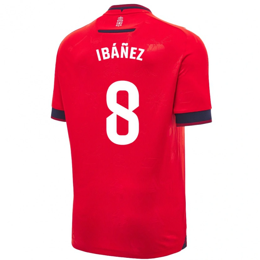 Danxen Kid Pablo Ibáñez #8 Red White Home Jersey 2024/25 T-Shirt