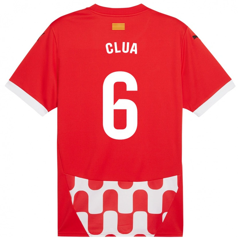 Danxen Kid Silvi Clua #6 Red White Home Jersey 2024/25 T-Shirt