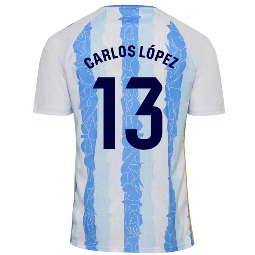 Danxen Kid Carlos López #13 White Blue Home Jersey 2024/25 T-Shirt
