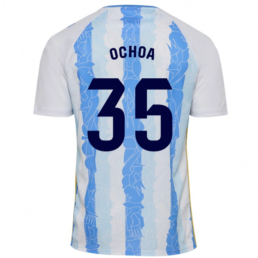Danxen Kid Aarón Ochoa #35 White Blue Home Jersey 2024/25 T-Shirt