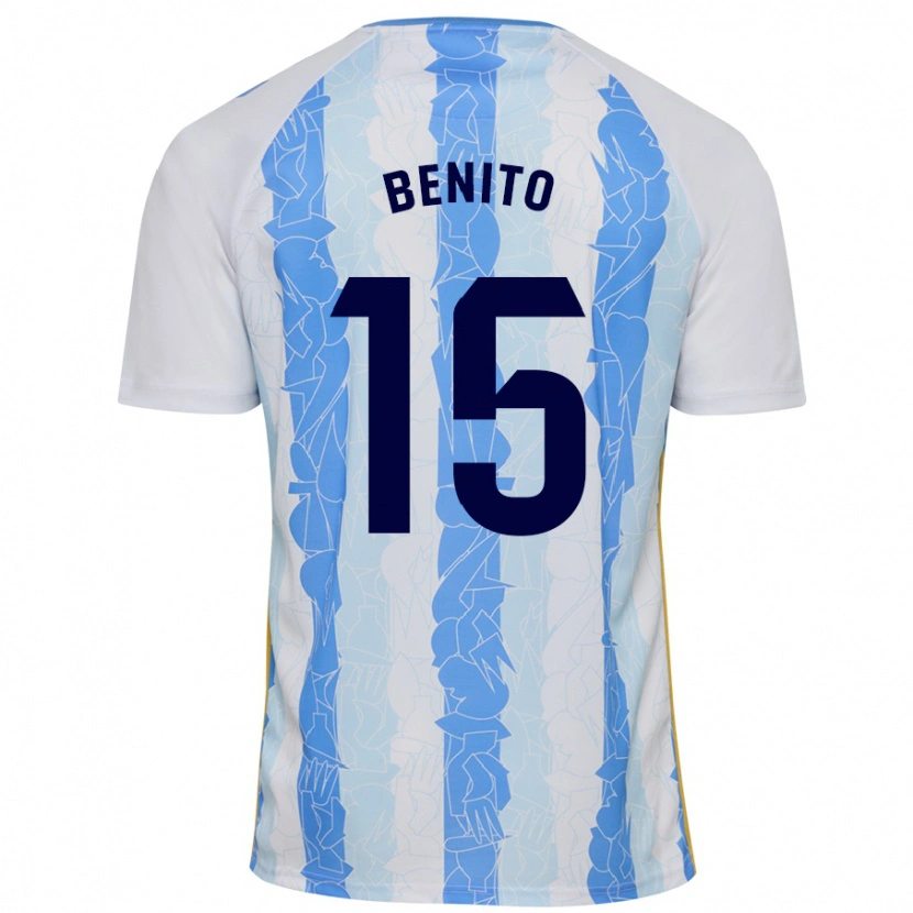 Danxen Kid Iván Benito #15 White Blue Home Jersey 2024/25 T-Shirt