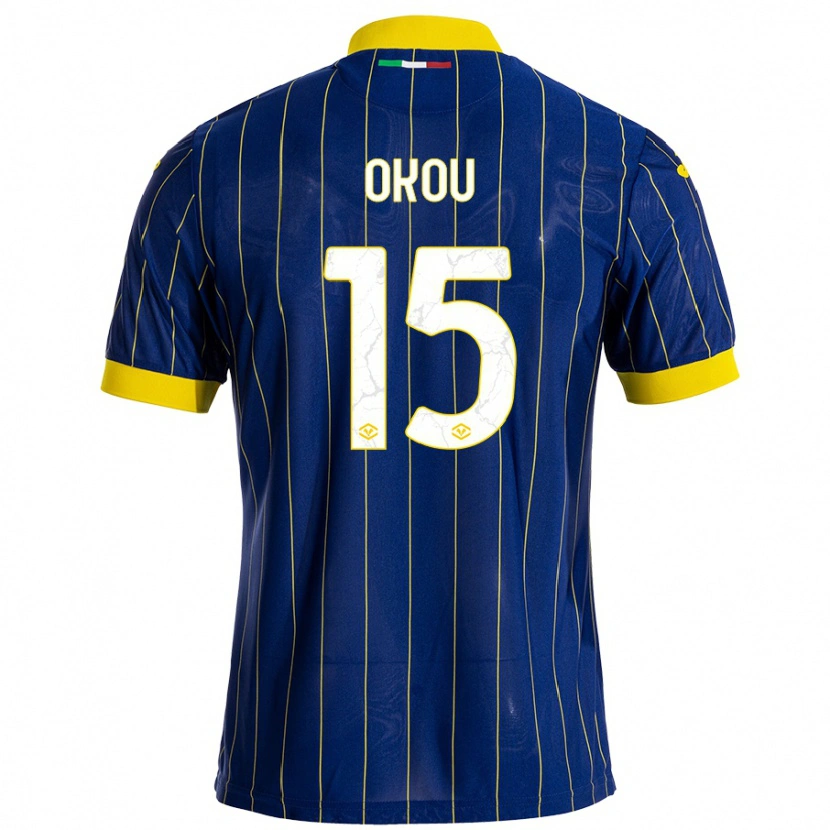 Danxen Kid Yllan Okou #15 Blue Yellow Home Jersey 2024/25 T-Shirt