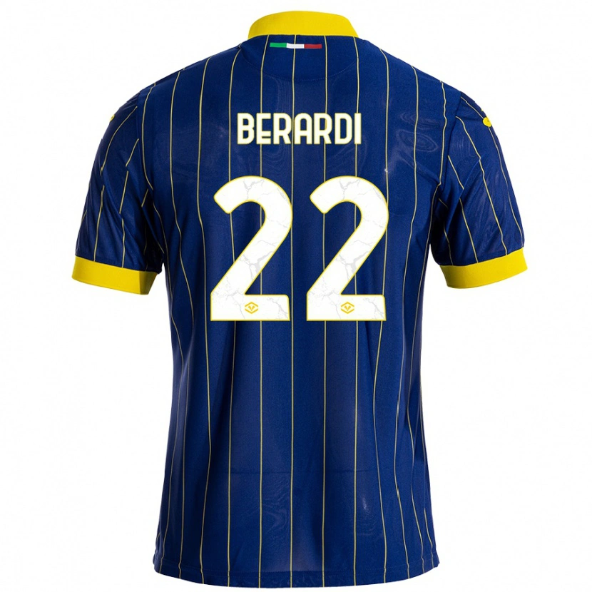 Danxen Kid Alessandro Berardi #22 Blue Yellow Home Jersey 2024/25 T-Shirt