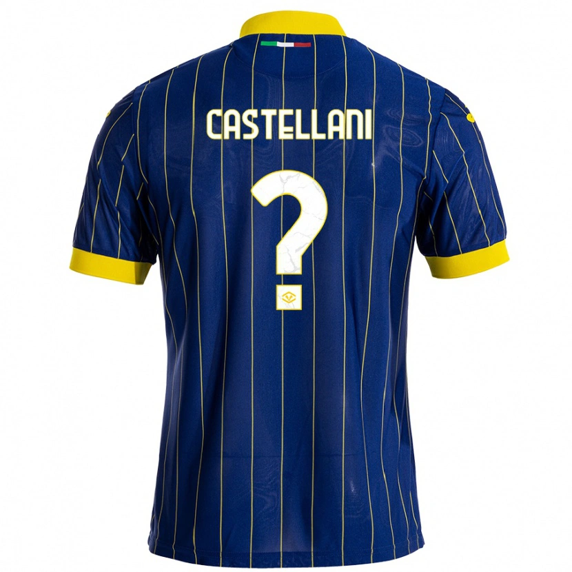 Danxen Kid Zeno Castellani #0 Blue Yellow Home Jersey 2024/25 T-Shirt
