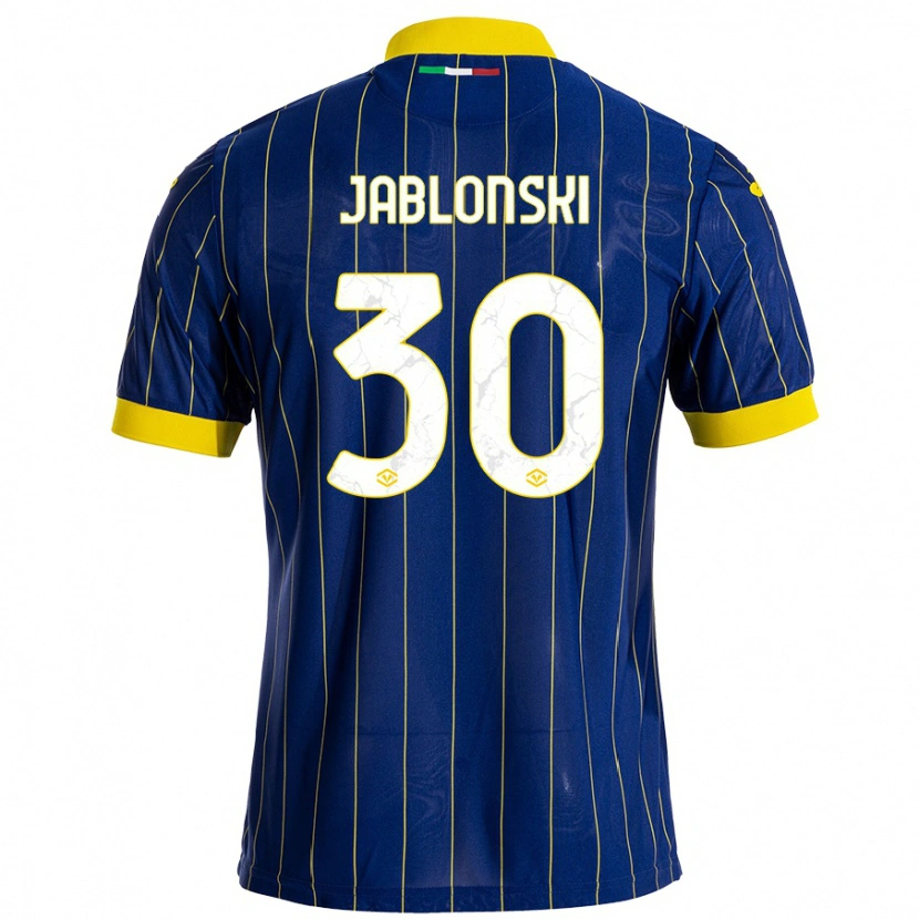 Danxen Kid Darvin Jablonski #30 Blue Yellow Home Jersey 2024/25 T-Shirt