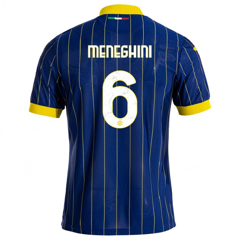Danxen Kid Sofia Meneghini #6 Blue Yellow Home Jersey 2024/25 T-Shirt