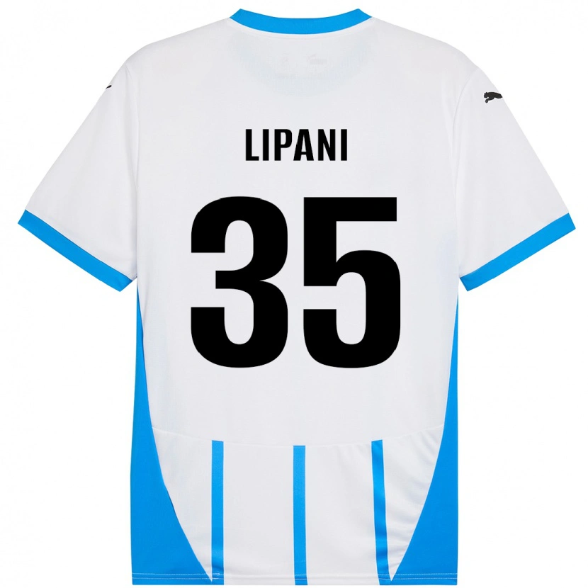 Danxen Kid Luca Lipani #35 White Blue Away Jersey 2024/25 T-Shirt