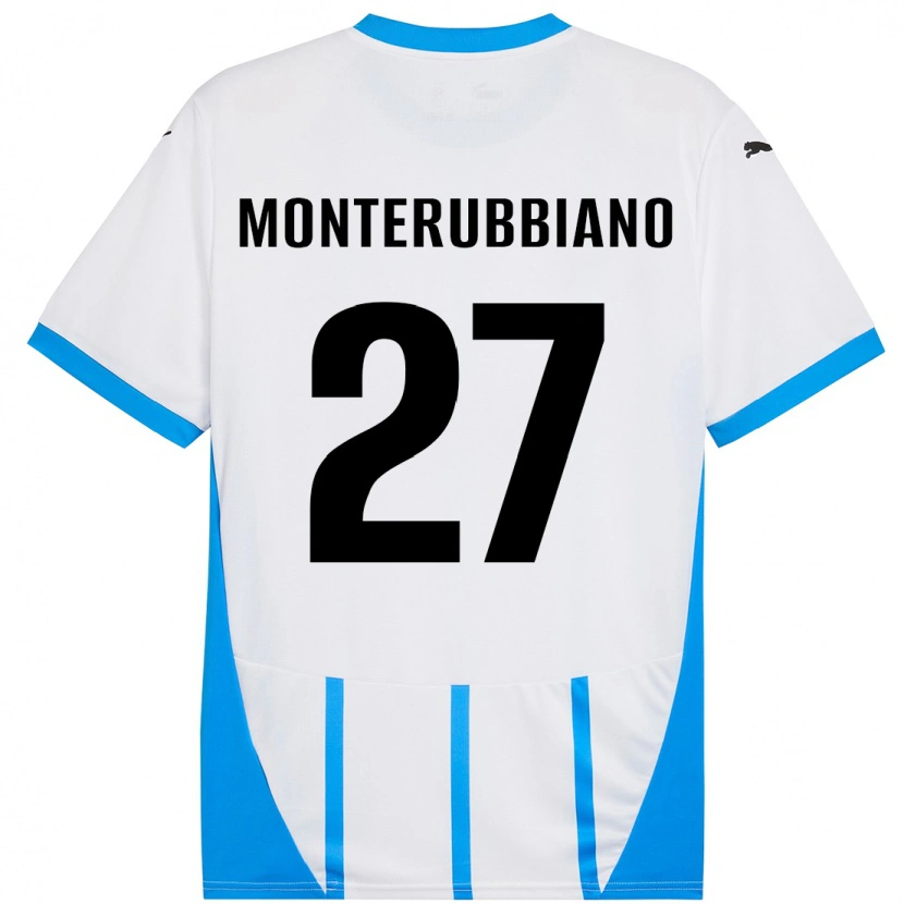 Danxen Kid Valeria Monterubbiano #27 White Blue Away Jersey 2024/25 T-Shirt