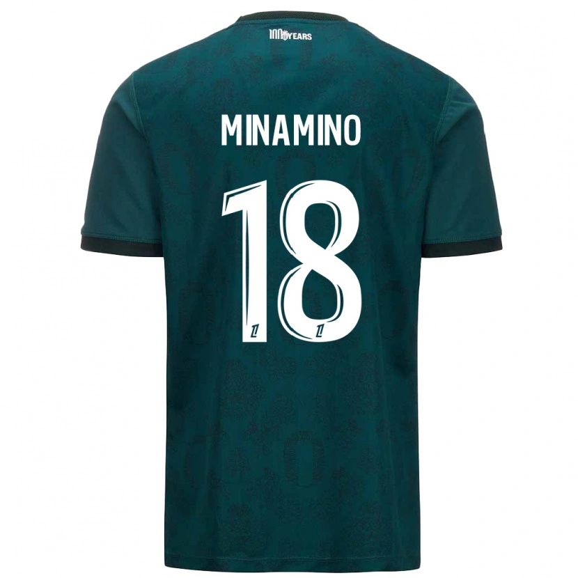 Danxen Kid Takumi Minamino #18 Dark Green Away Jersey 2024/25 T-Shirt