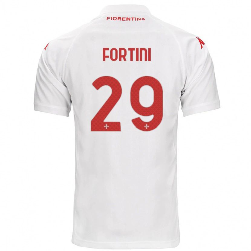 Danxen Kid Niccolò Fortini #29 White Away Jersey 2024/25 T-Shirt