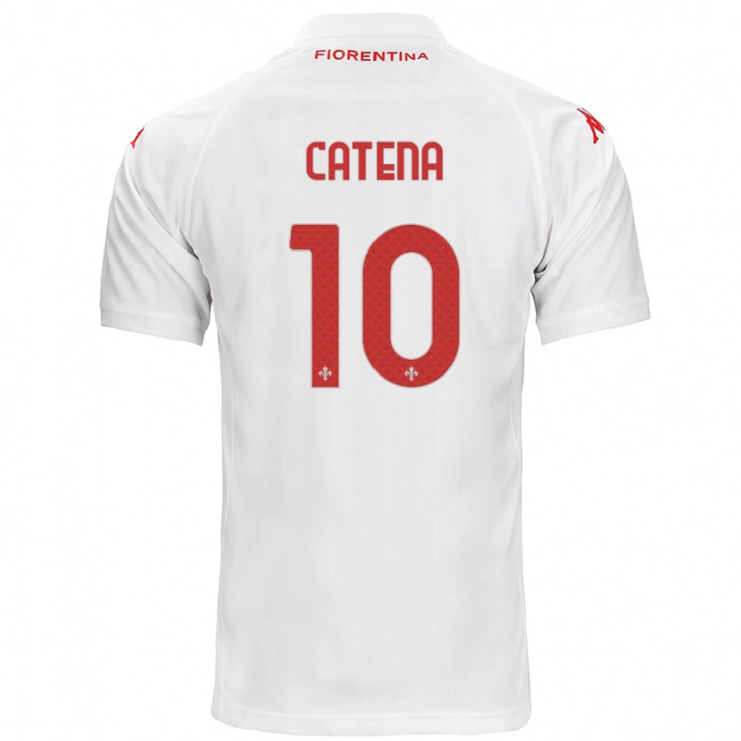 Danxen Kid Michaela Catena #10 White Away Jersey 2024/25 T-Shirt