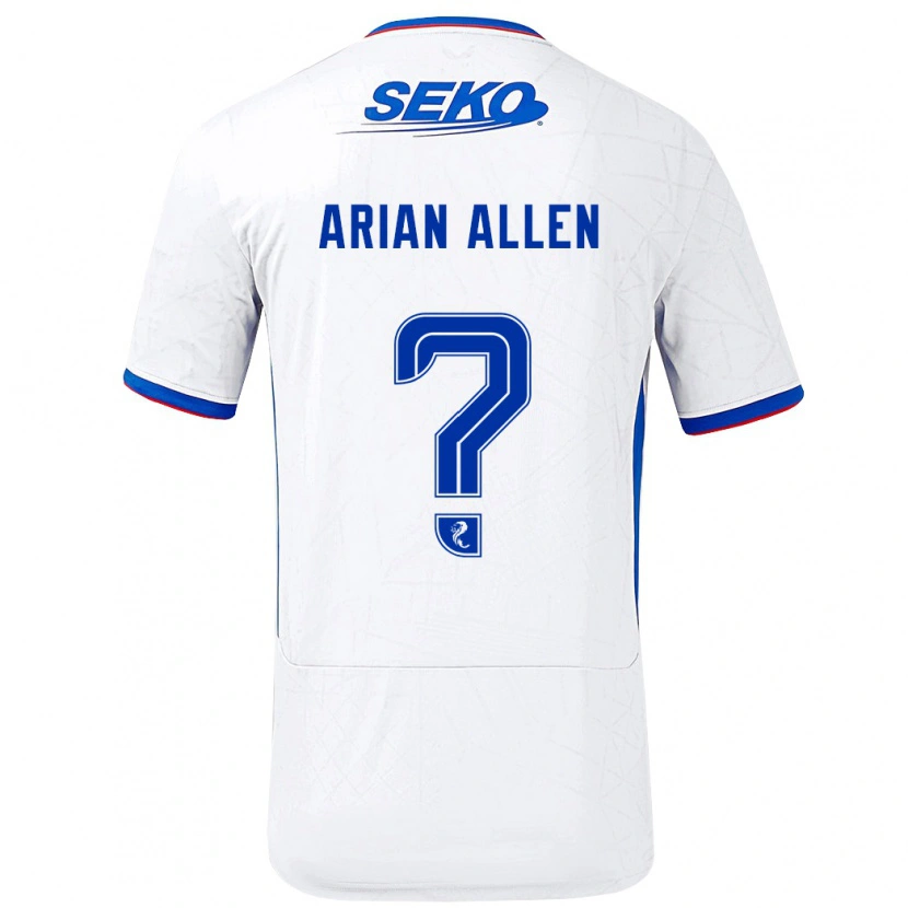 Danxen Kid Arian Allen #0 White Blue Away Jersey 2024/25 T-Shirt