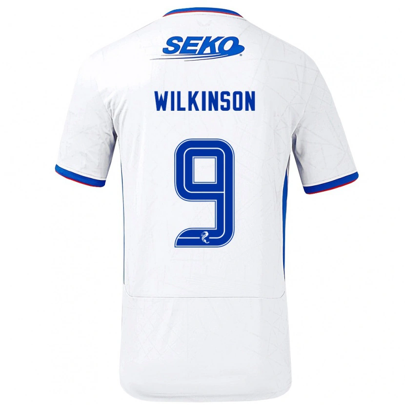 Danxen Kid Katie Wilkinson #9 White Blue Away Jersey 2024/25 T-Shirt