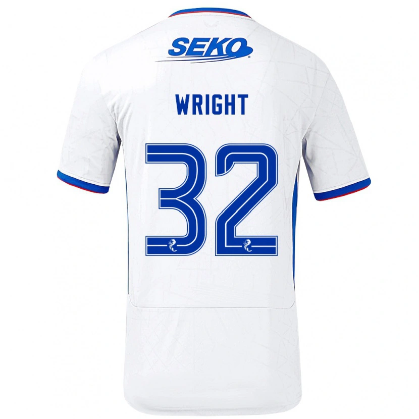Danxen Kid Kieran Wright #32 White Blue Away Jersey 2024/25 T-Shirt