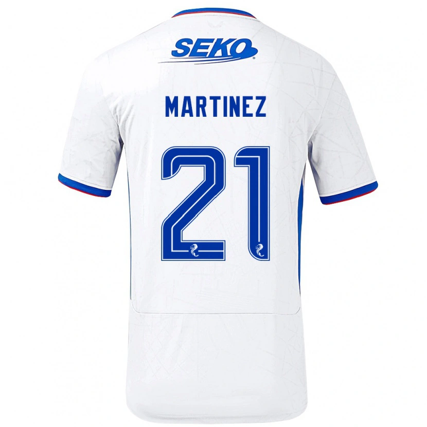 Danxen Kid Lisa Martinez #21 White Blue Away Jersey 2024/25 T-Shirt