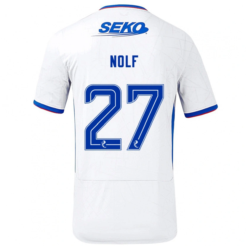 Danxen Kid Madeline Nolf #27 White Blue Away Jersey 2024/25 T-Shirt