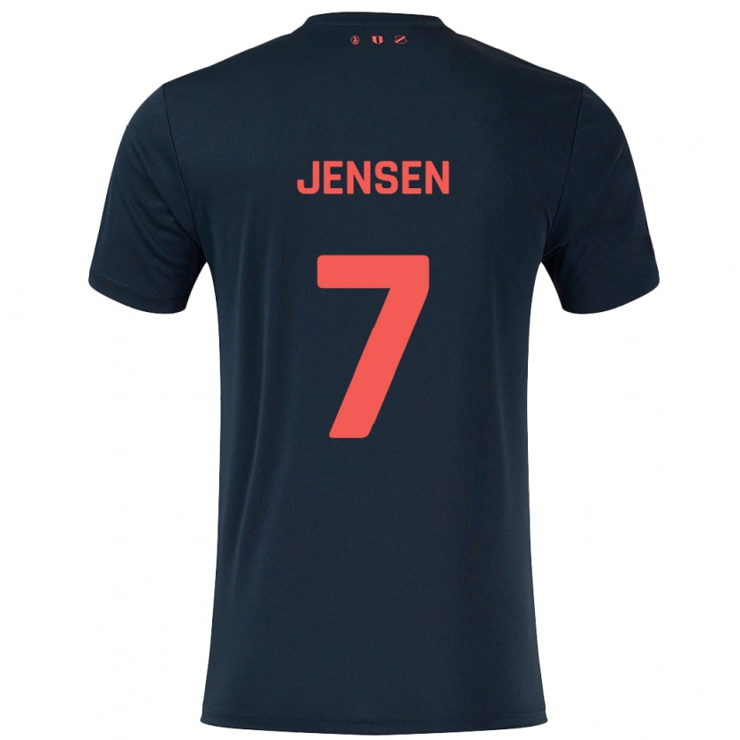 Danxen Kid Victor Jensen #7 Black Red Away Jersey 2024/25 T-Shirt