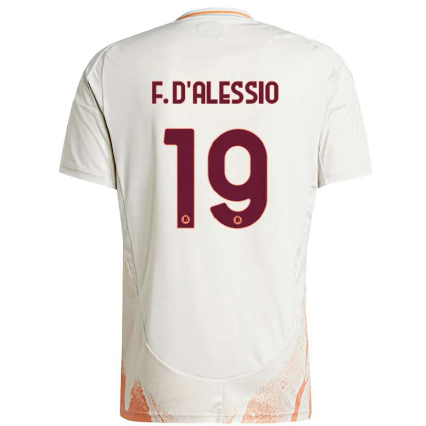 Danxen Kid Francesco D'alessio #19 Cream White Orange Away Jersey 2024/25 T-Shirt