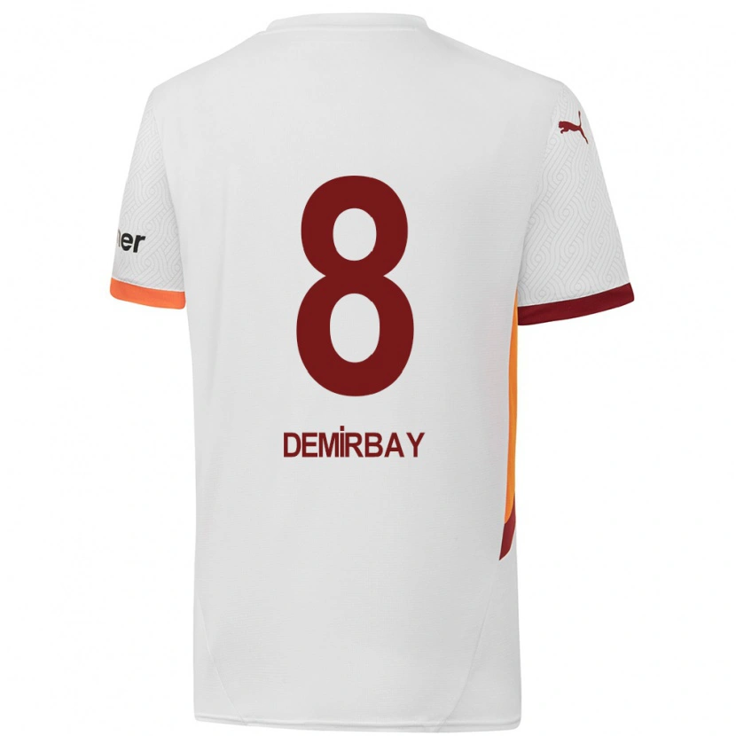 Danxen Kid Kerem Demirbay #8 White Yellow Red Away Jersey 2024/25 T-Shirt