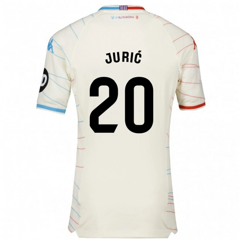 Danxen Kid Stanko Juric #20 White Red Blue Away Jersey 2024/25 T-Shirt