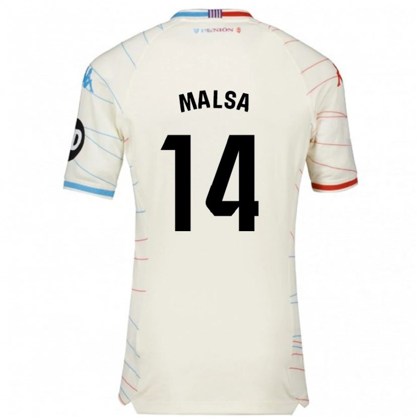 Danxen Kid Mickaël Malsa #14 White Red Blue Away Jersey 2024/25 T-Shirt
