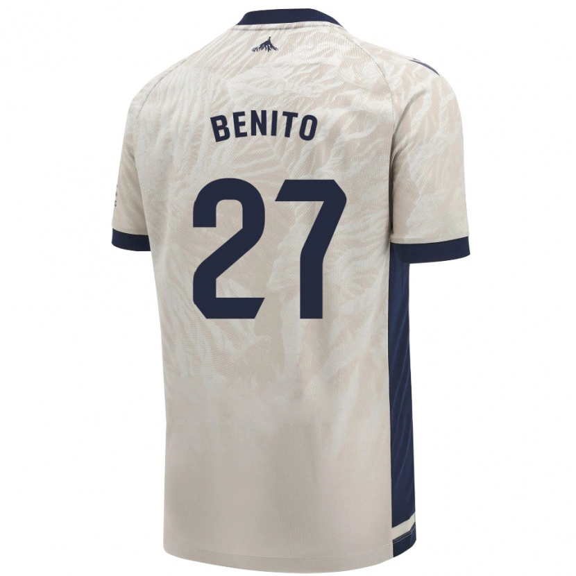 Danxen Kid Iker Benito #27 Light Gray Away Jersey 2024/25 T-Shirt