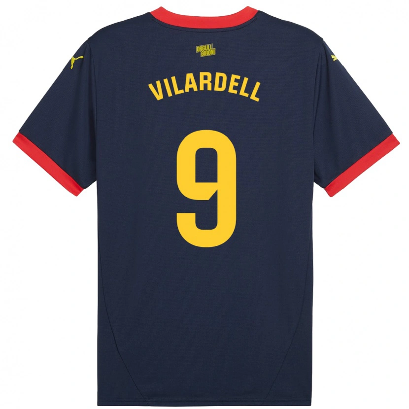 Danxen Kid Júlia Vilardell #9 Navy Red Away Jersey 2024/25 T-Shirt