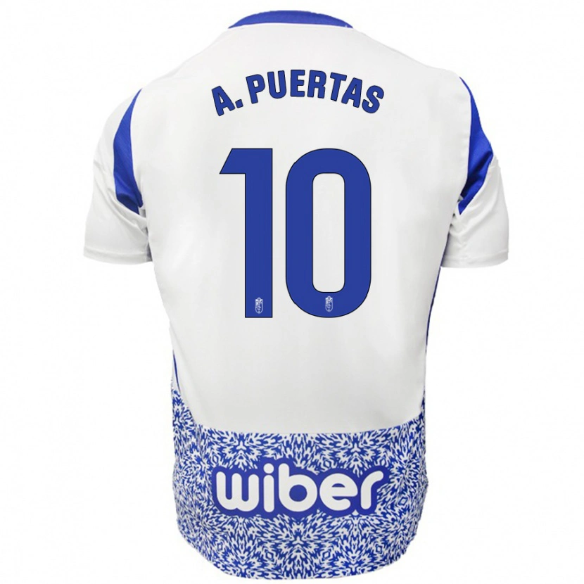 Danxen Kid Antonio Puertas #10 White Blue Away Jersey 2024/25 T-Shirt