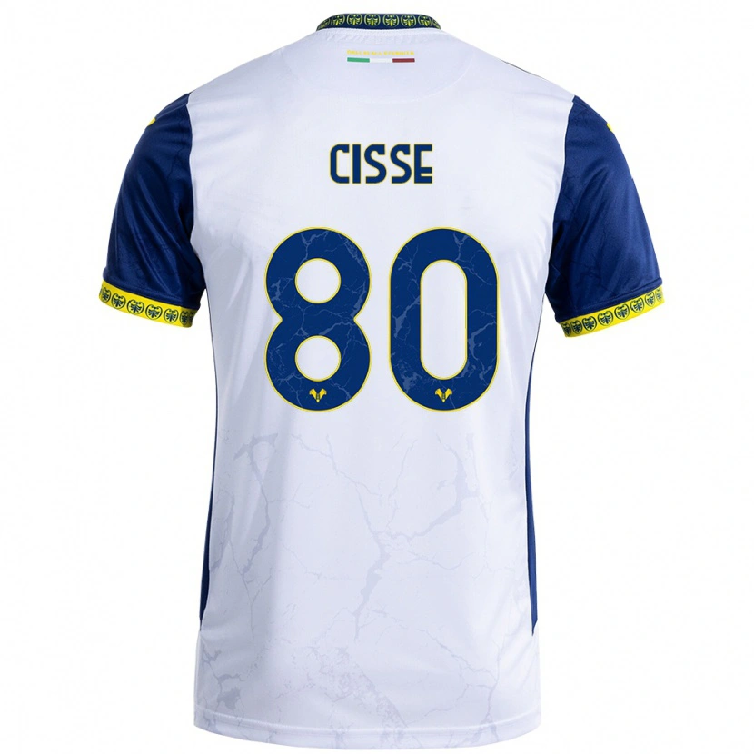 Danxen Kid Alphadjo Cissè #80 White Blue Away Jersey 2024/25 T-Shirt