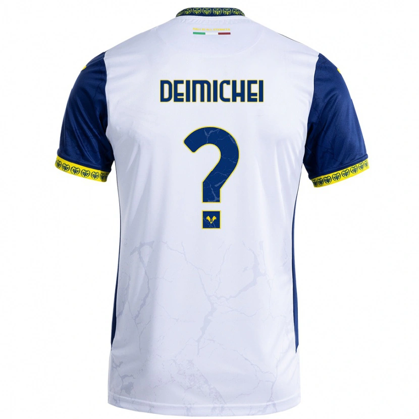Danxen Kid Raffaele Deimichei #0 White Blue Away Jersey 2024/25 T-Shirt