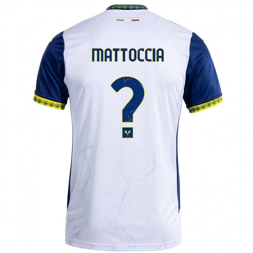 Danxen Kid Riccardo Mattoccia #0 White Blue Away Jersey 2024/25 T-Shirt