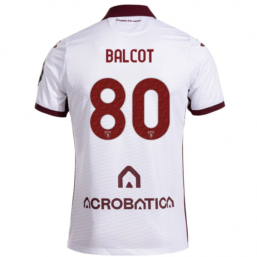 Danxen Kid Côme Bianay Balcot #80 White Maroon Away Jersey 2024/25 T-Shirt