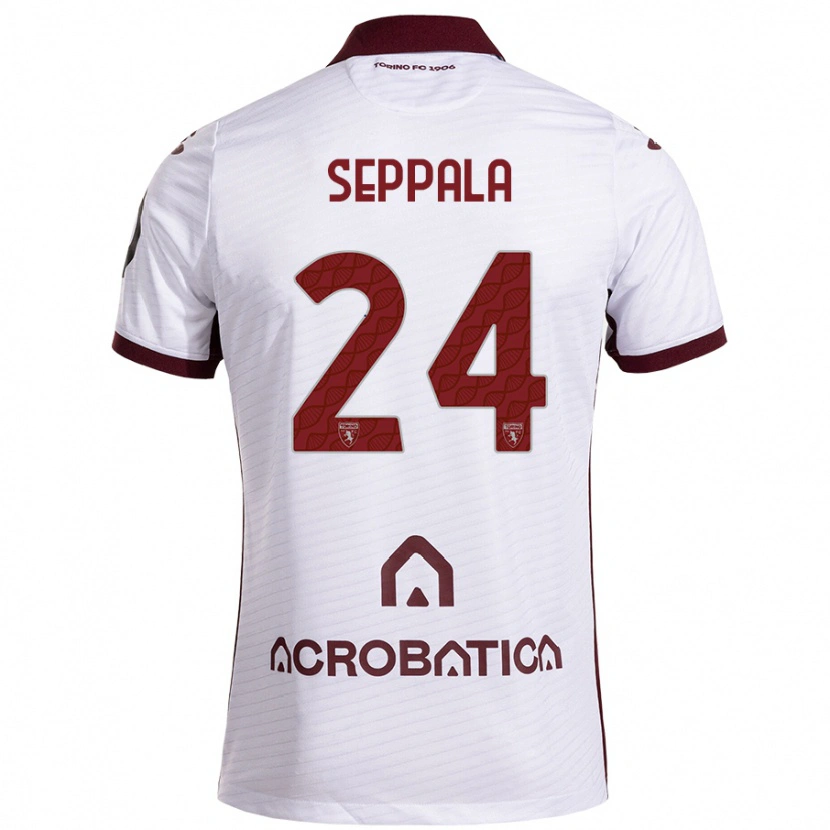 Danxen Kid Rosa Lappi-Seppälä #24 White Maroon Away Jersey 2024/25 T-Shirt