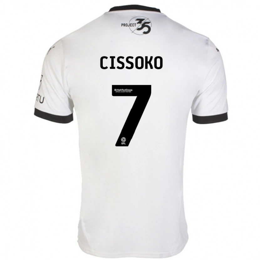 Danxen Kid Ibrahim Cissoko #7 White Black Away Jersey 2024/25 T-Shirt