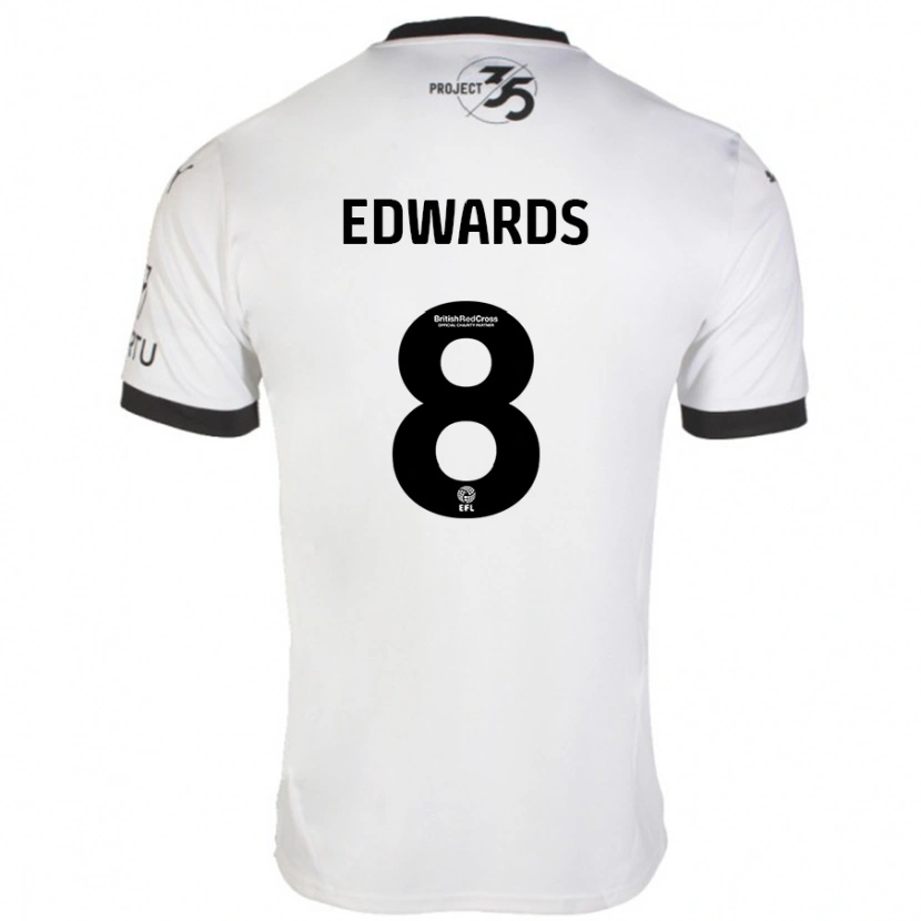 Danxen Kid Joe Edwards #8 White Black Away Jersey 2024/25 T-Shirt