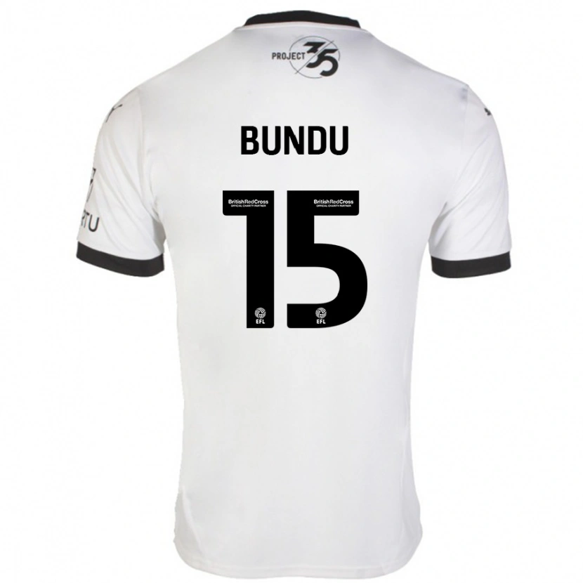 Danxen Kid Mustapha Bundu #15 White Black Away Jersey 2024/25 T-Shirt