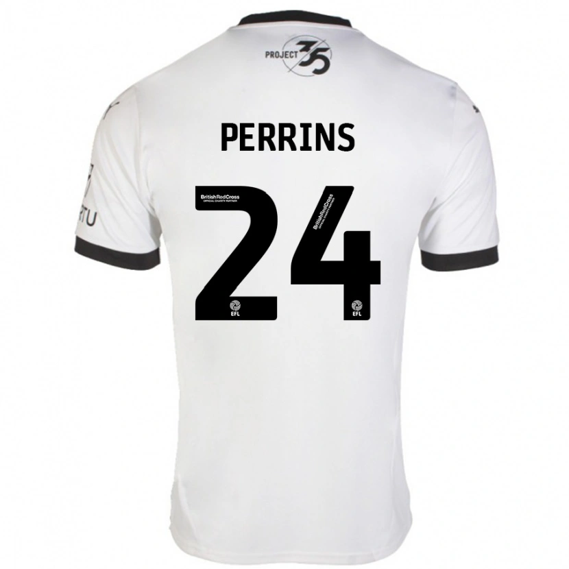 Danxen Kid Grace Perrins #24 White Black Away Jersey 2024/25 T-Shirt