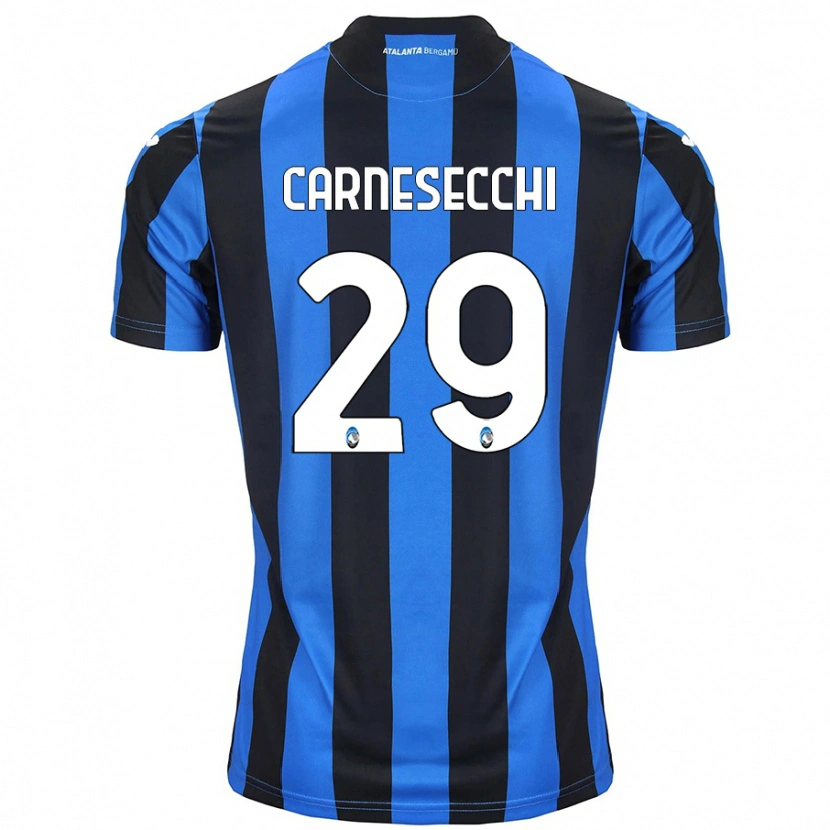 Danxen Men Marco Carnesecchi #29 Blue Black Home Jersey 2024/25 T-Shirt