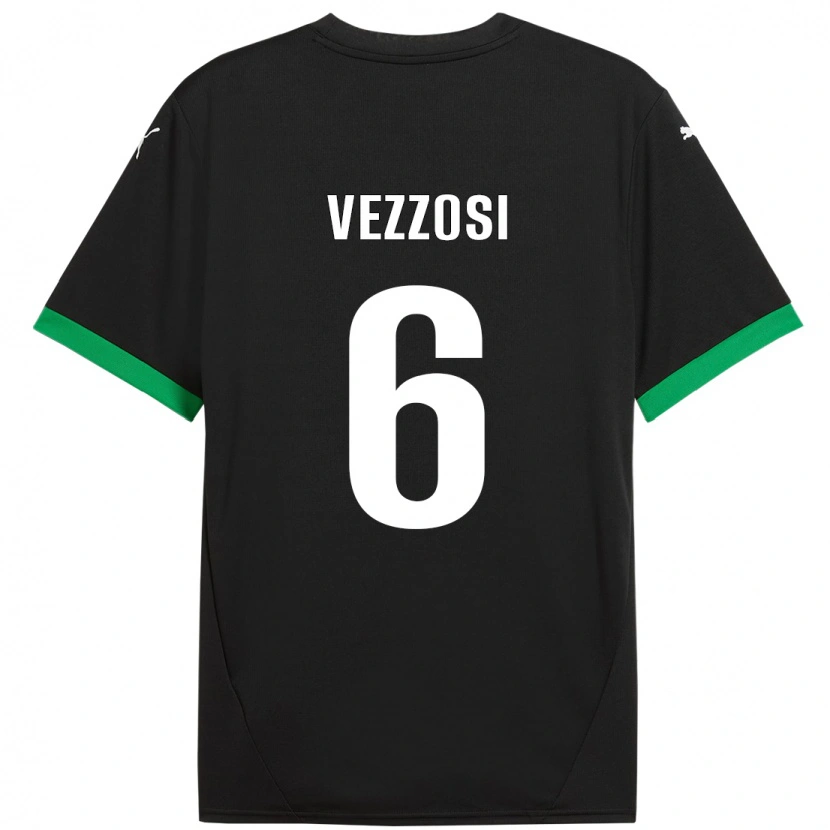 Danxen Men Giorgio Vezzosi #6 Black Dark Green Home Jersey 2024/25 T-Shirt
