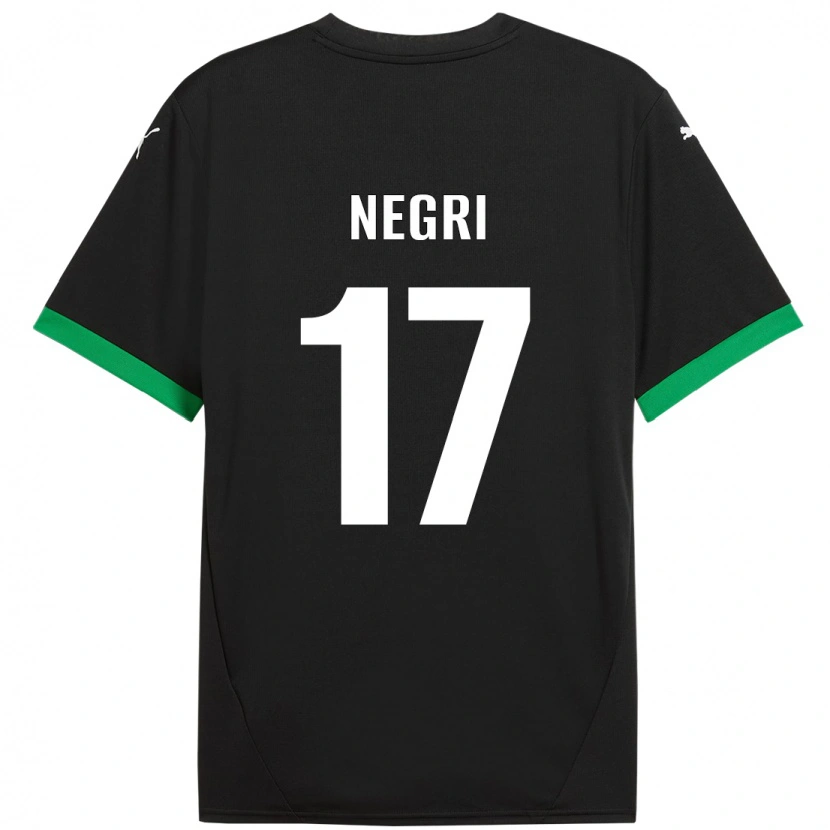 Danxen Men Gabriele Negri #17 Black Dark Green Home Jersey 2024/25 T-Shirt