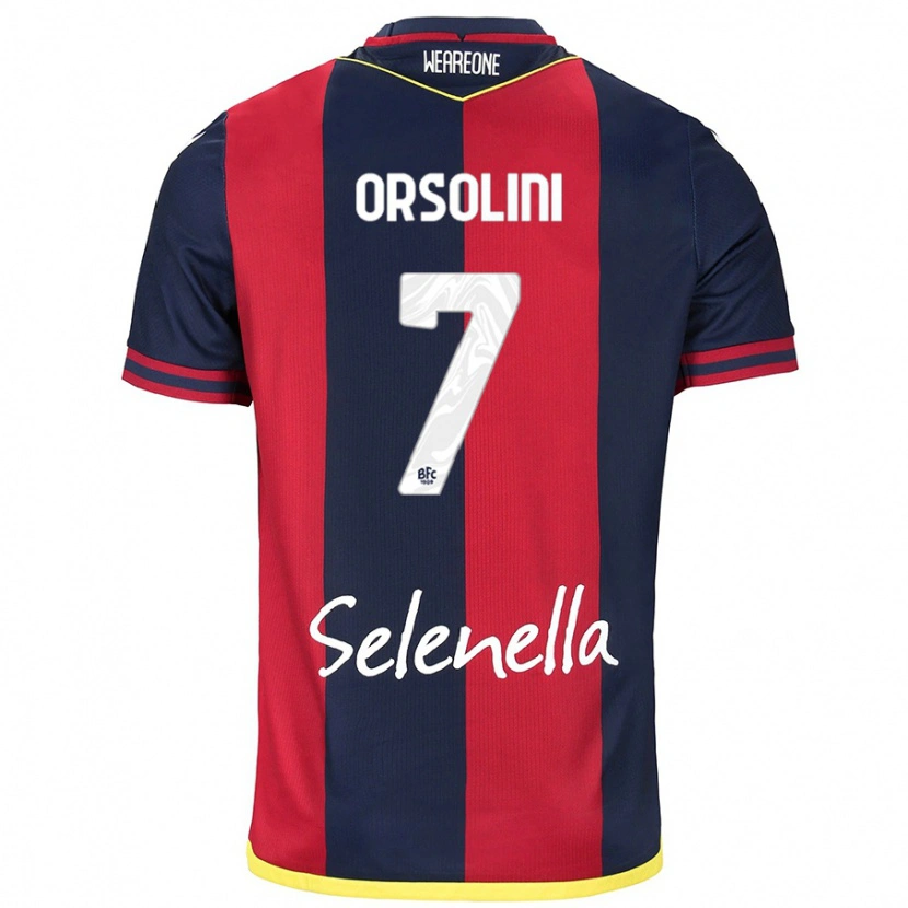 Danxen Men Riccardo Orsolini #7 Red Royal Blue Home Jersey 2024/25 T-Shirt