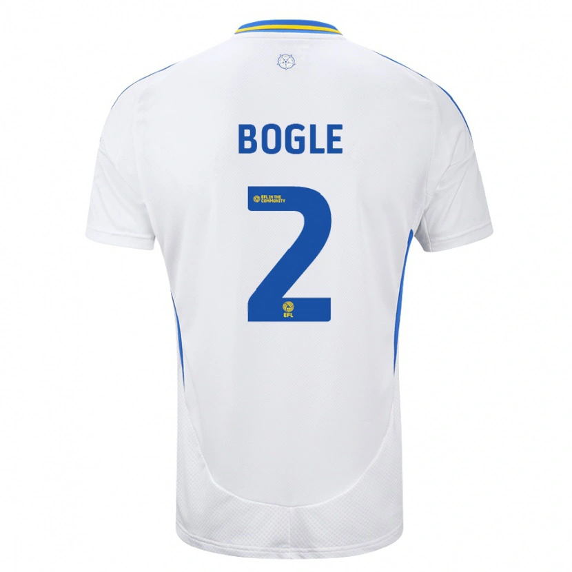 Danxen Men Jayden Bogle #2 White Blue Home Jersey 2024/25 T-Shirt