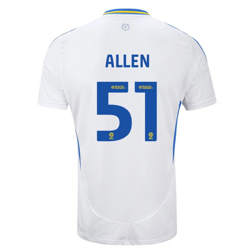 Danxen Men Charlie Allen #51 White Blue Home Jersey 2024/25 T-Shirt
