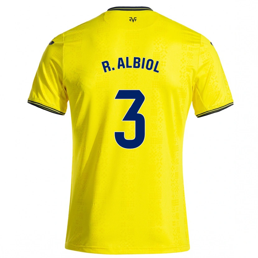 Danxen Men Raúl Albiol #3 Yellow Black Home Jersey 2024/25 T-Shirt