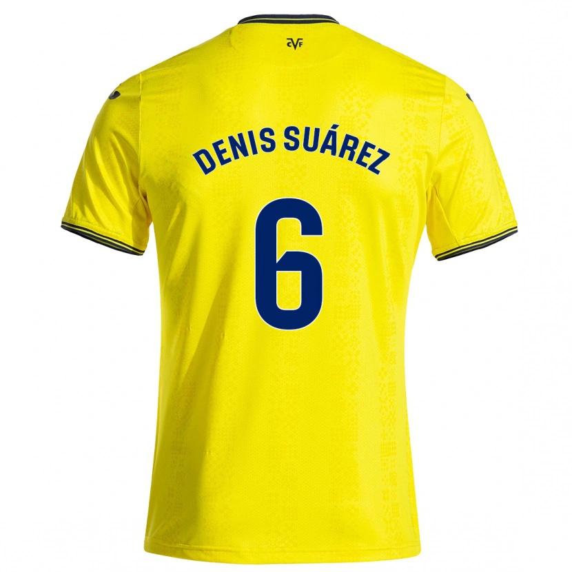 Danxen Men Denis Suárez #6 Yellow Black Home Jersey 2024/25 T-Shirt