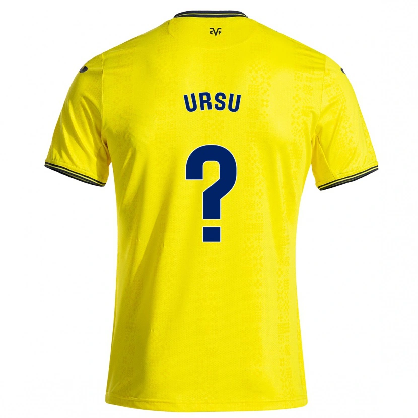 Danxen Men Eduard Ursu #0 Yellow Black Home Jersey 2024/25 T-Shirt