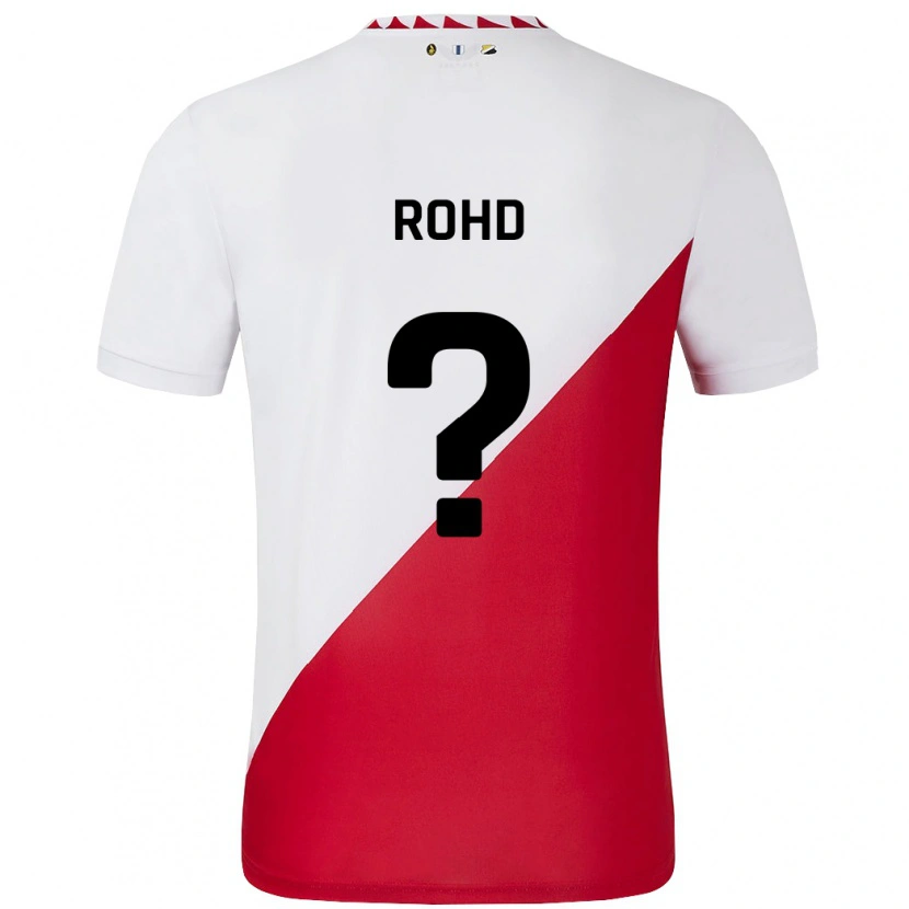 Danxen Men Emil Rohd #0 White Red Home Jersey 2024/25 T-Shirt