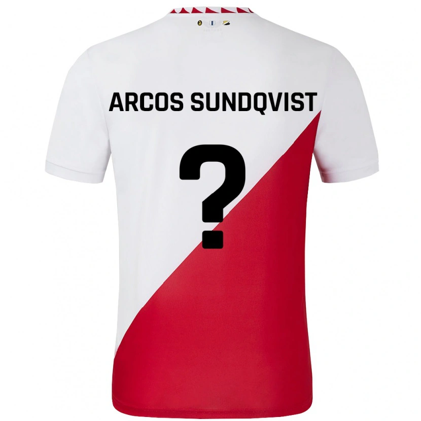 Danxen Men Gustav Arcos Sundqvist #0 White Red Home Jersey 2024/25 T-Shirt