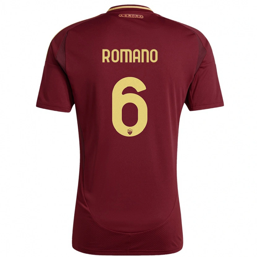 Danxen Men Alessandro Romano #6 Red Brown Gold Home Jersey 2024/25 T-Shirt